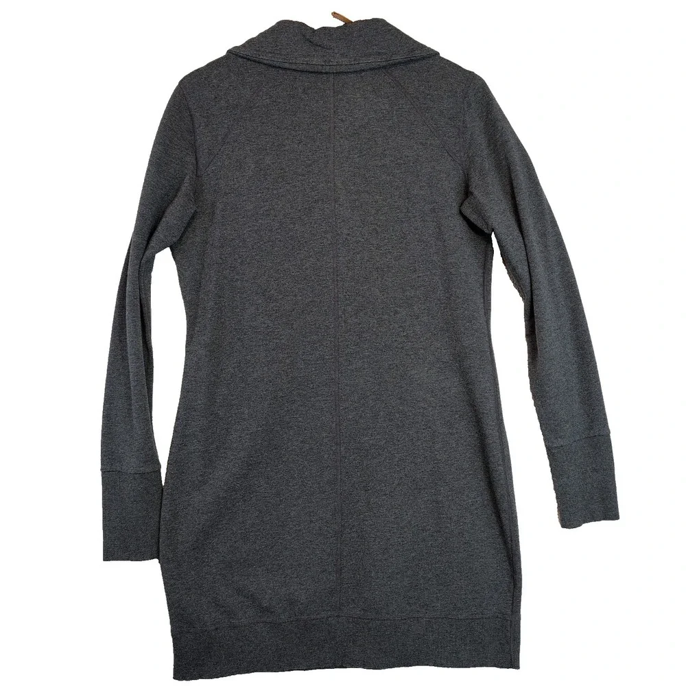 Athleta Om to Home Tunic Dress Women's Md Gray Casual Athleisure Lounge Cotton